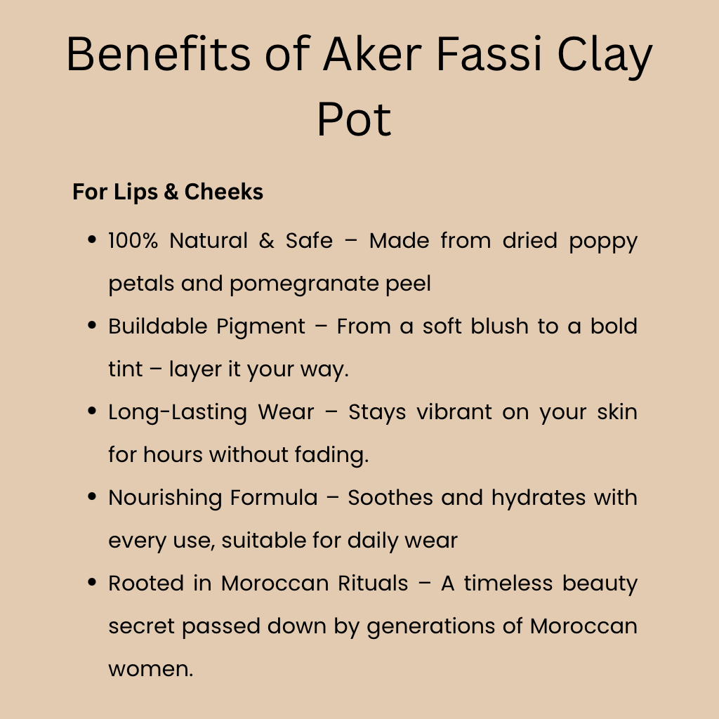 Moroccan Aker Fassi Clay Pot Lip and Cheek Tint
